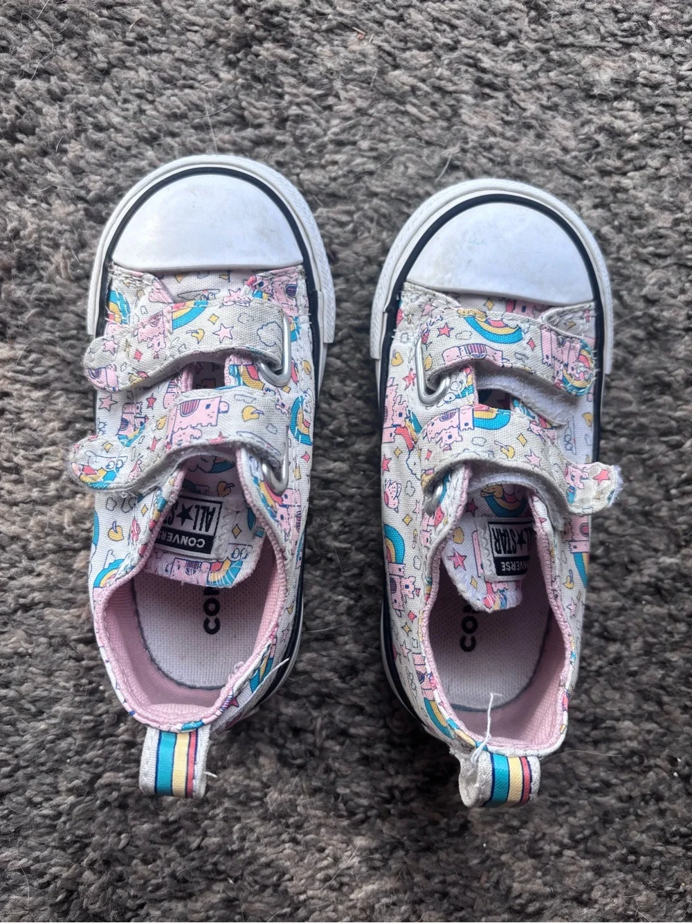 Converse Unicorn & Rainbow Shoes Velcro